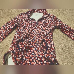 Talbots ON THE MOVE Floral Half Ziptop and leggings- Large Petite